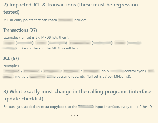 JCL and TRAN to retest